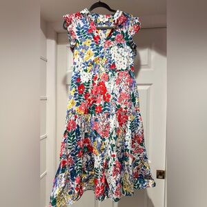 Entro Floral Multicolor Midi Dress